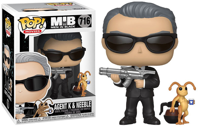 Pop Movies 3.75 Inch Action Figure Men In Black - Agent K & Neeble #716