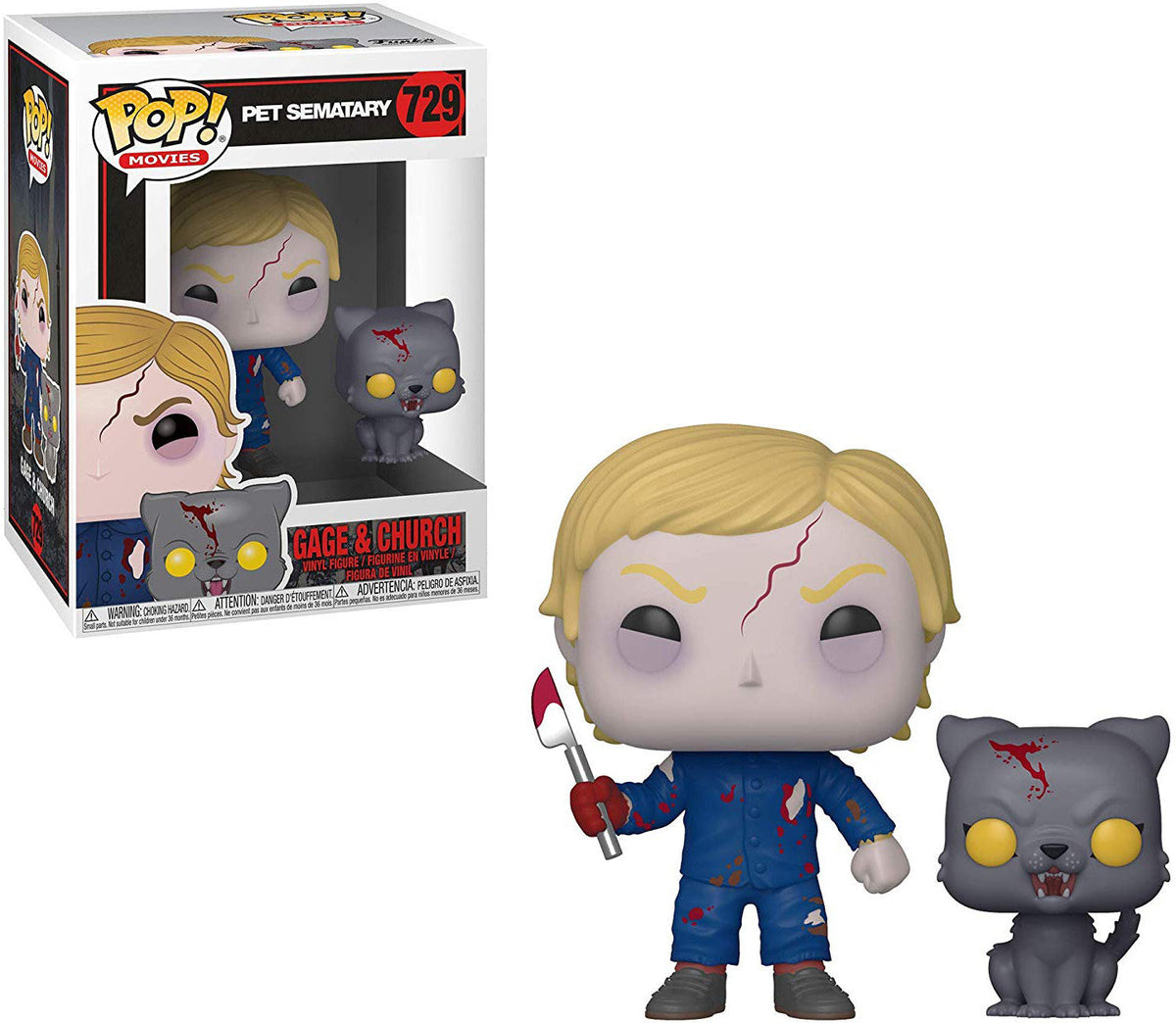 Pop Movies 3.75 Inch Action Figure Pet Sematary - Gage & Church #729