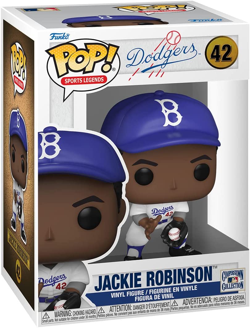 Pop Sports MLB Baseball 3.75 Inch Action Figure - Jackie Robinson #42