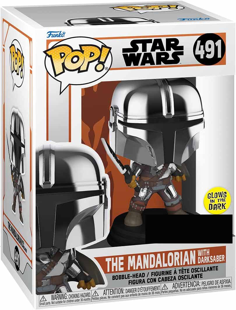 Pop Star Wars The Mandalorian 3.75 Inch Action Figure Exclusive - Mandalorian with Darksaber #491