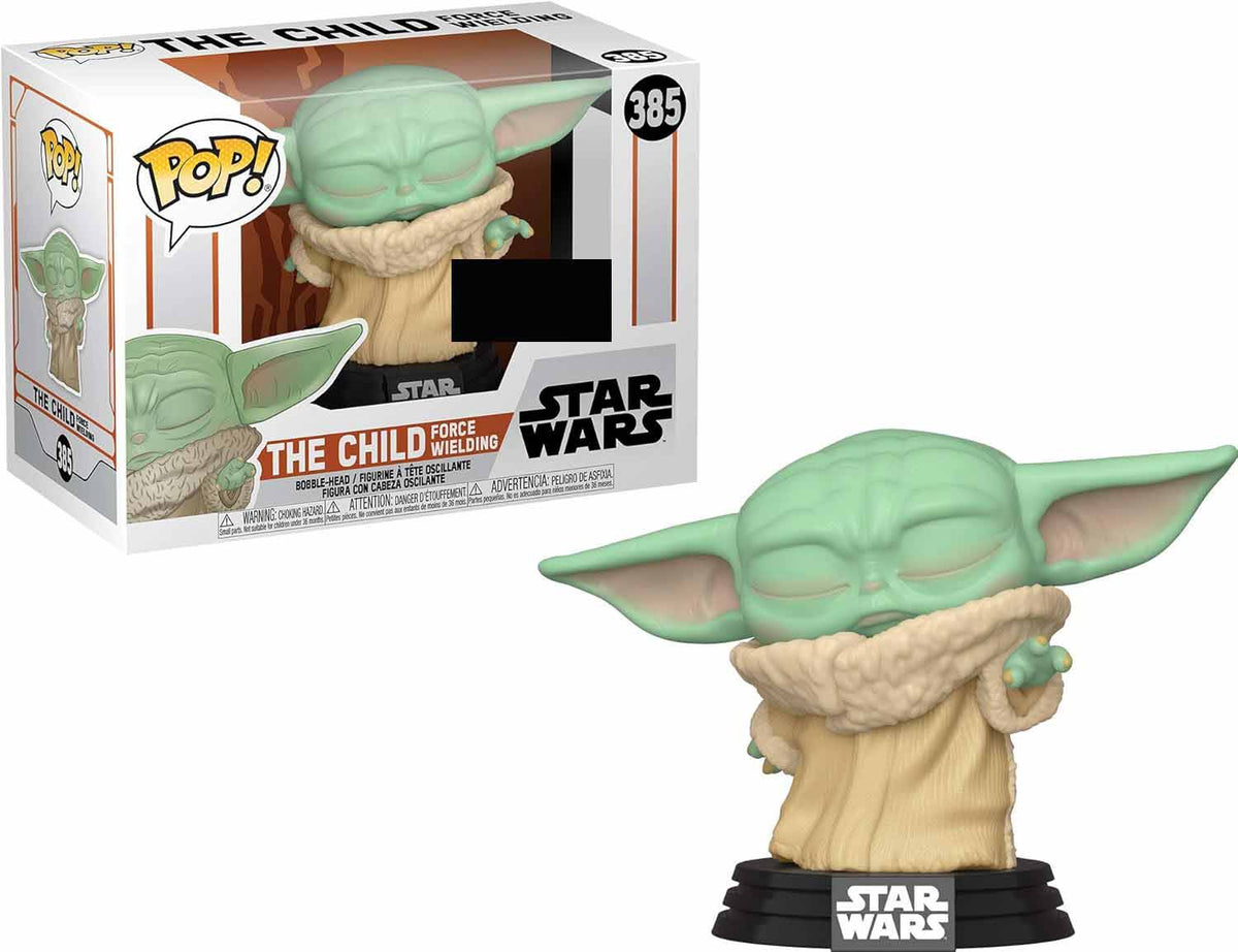 Pop Star Wars The Mandalorian 3.75 Inch Action Figure Exclusive - The Child Force Wielding #385