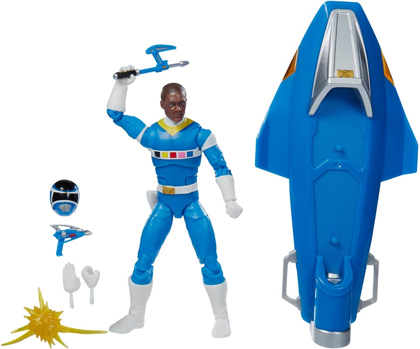 Power Rangers Lightning Collection 6 Inch Action Figure Deluxe (2022 Wave 1) - In Space Blue Ranger & Galaxy Glider