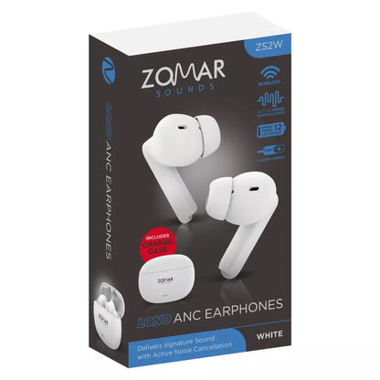 Zomar Sounds White ANC Earphones (Lono) [Accessories]