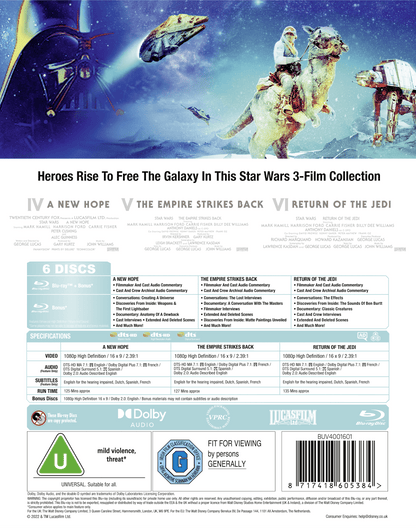 Star Wars Trilogy: Episode IV V VI [Blu-ray]