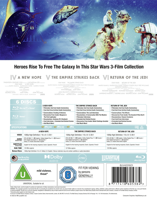 Star Wars Trilogy: Episode IV V VI [Blu-ray]