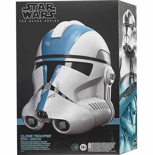 Star Wars The Black Series Life Size Prop Replica Electronic Helmet - Clone Trooper Blue 501st Legion