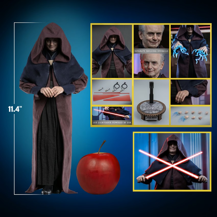 Star Wars The Clone Wars 12 Inch Action Figure 1/6 Scale - Darth Sidious Hot Toys 912312