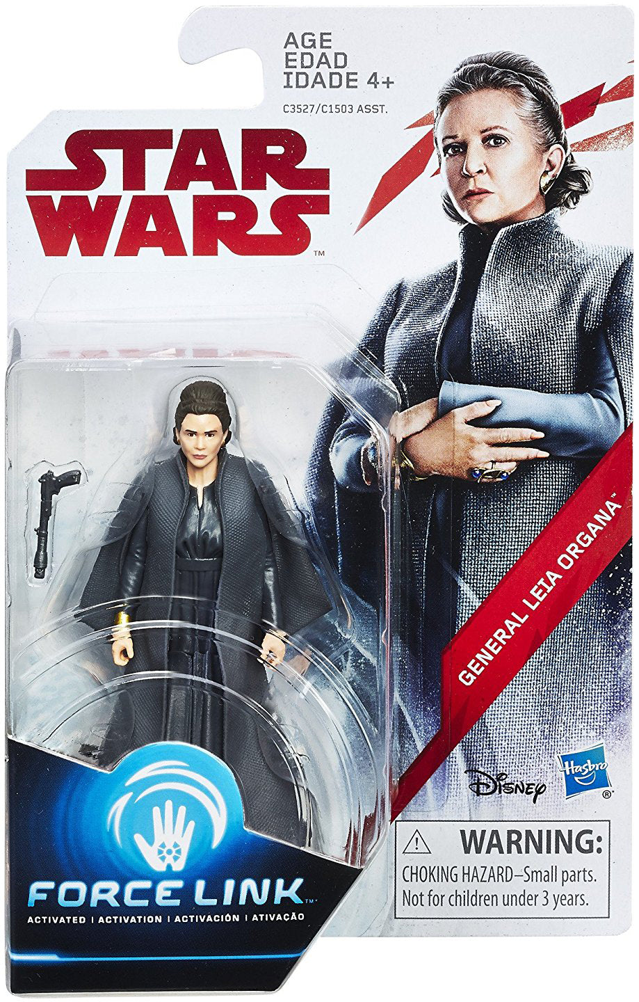 Star Wars The Last Jedi 3.75 Inch Action Figure (2017 Wave 2 Orange) - General Leia Organa