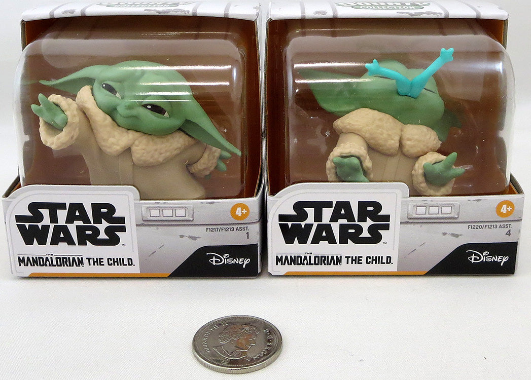 Star Wars The Mandalorian 2.2 Inch Action Figure Baby Bounties 2-Pack Series - The Child (Baby Yoda) Frog & Force
