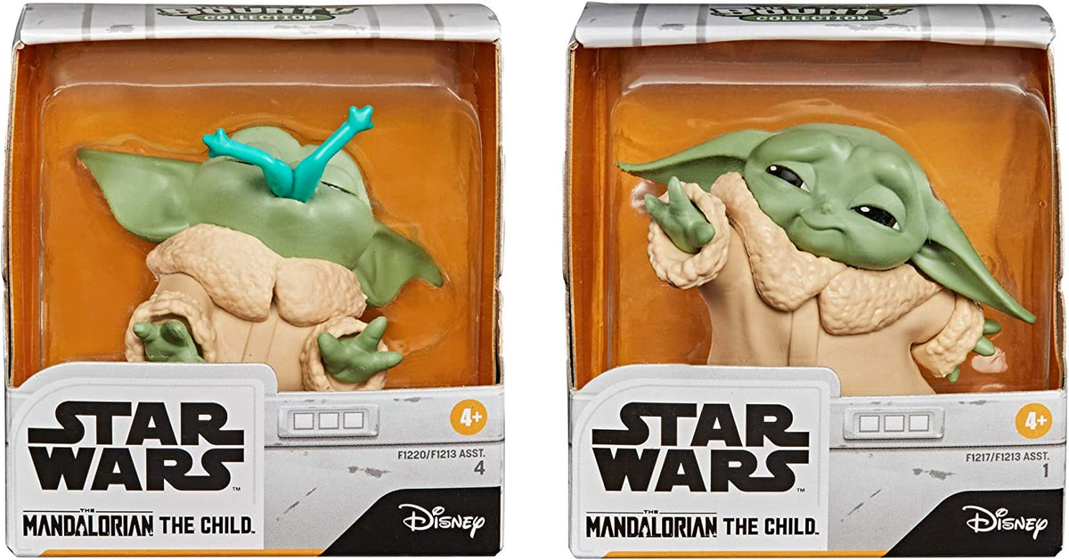 Star Wars The Mandalorian The Bounty Collection 2.2 Inch Action Figure 2-Pack - The Child Grogu Froggy Snack and Force Moment