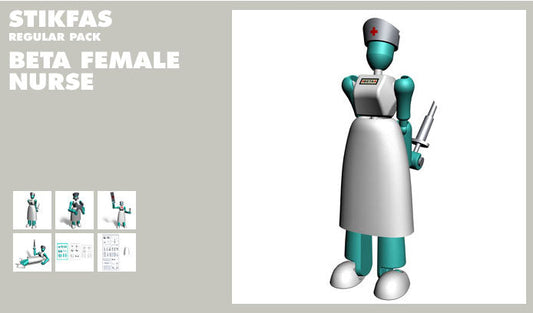 BETA FEMALE NURSE AFK44R Action Figure STIKFAS REGULAR PACK Stickfas Toy