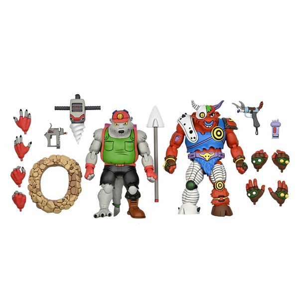 Teenage Mutant Ninja Turtles 7 Inch Action Figure Cartoon Series 2-Pack - Dirtbag and Groundchuck