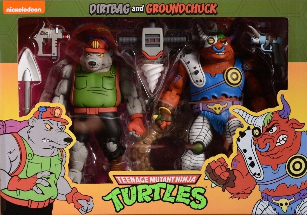 Teenage Mutant Ninja Turtles 7 Inch Action Figure Cartoon Series 2-Pack - Dirtbag and Groundchuck