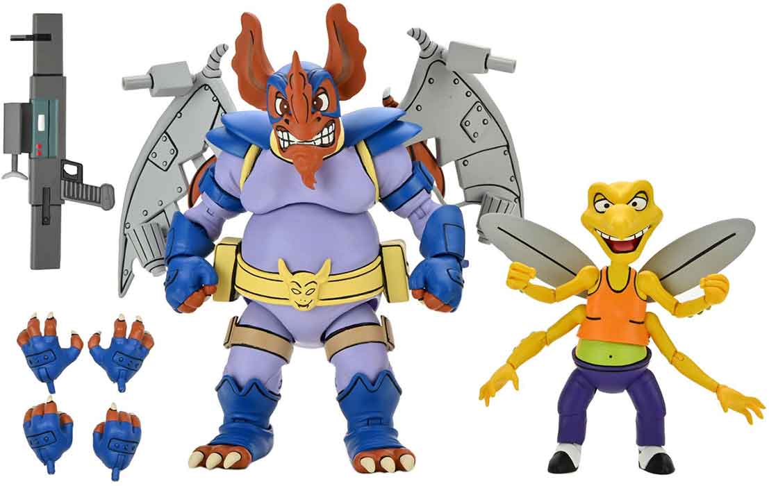 Teenage Mutant Ninja Turtles 7 Inch Action Figure Cartoon Series 2-Pack - Wingnut and Screwloose