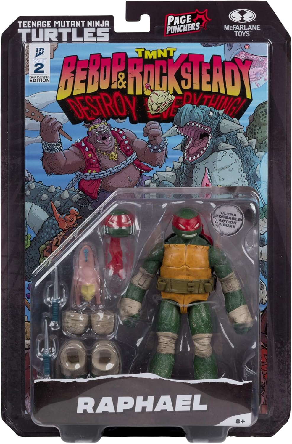 Teenage Mutant Ninja Turtles 5 Inch Action Figure Page Punchers Wave 2 - Raphael