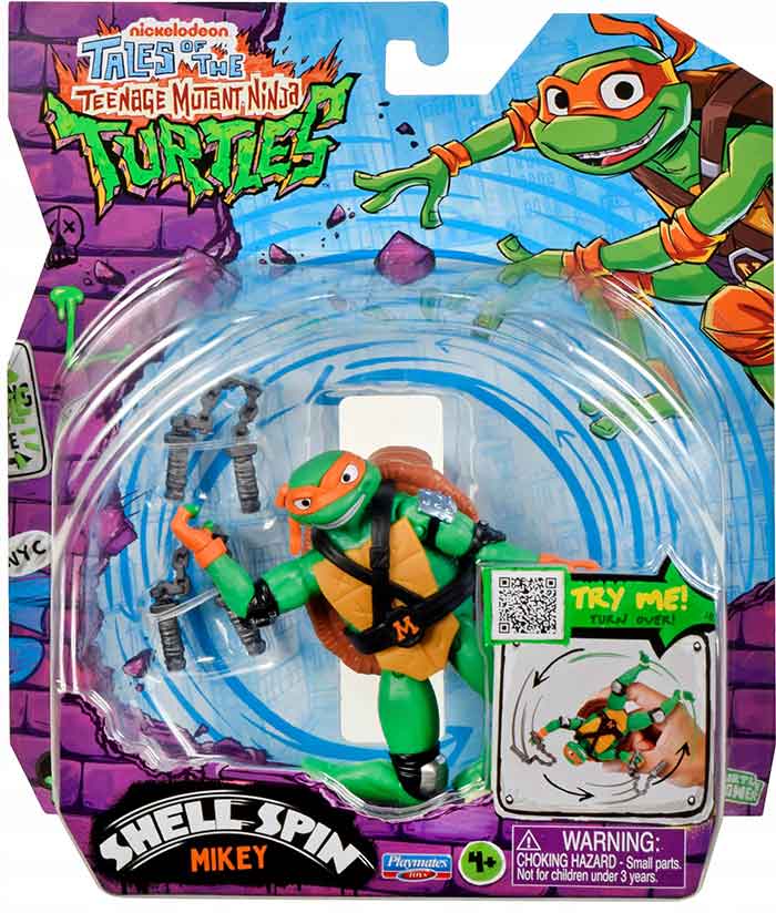Teenage Mutant Ninja Turtles Shell Spin 5 Inch Action Figure - Mikey (Michelangelo)