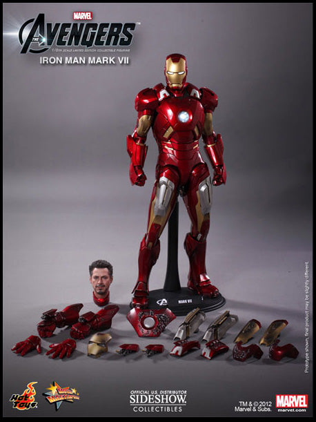 The Avengers 12 Inch Doll Figure Movie Masterpiece Series - Iron Man Mark VII Hot Toys (Previously Opened Packaging)