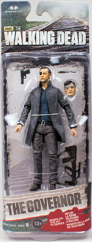 The Walking Dead 6 Inch Action Figure TV Series 6 - Governor With Long Coat (Sub-Standard Packaging)