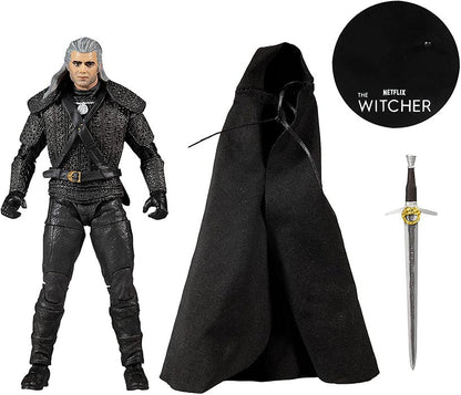 The Witcher Netflix 7 Inch Action Figure Wave 1 - Geralt Of Rivia with Cloth Cape
