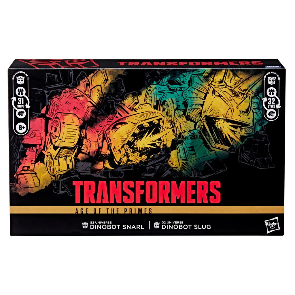 Transformers Age Of The Primes 8 Inch Action Figure Leader Class 2-Pack - Dinobot Snarl & Slug