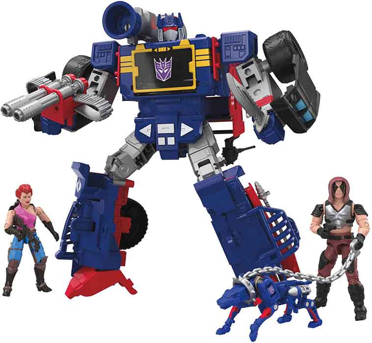 Transformers Collaborative G.I. Joe x Transformers 3.75 Inch Scale Action Figure - Soundwave Dreadnok Thunder Machine with Zartan and Zarana (Sub-Standard Packaging)