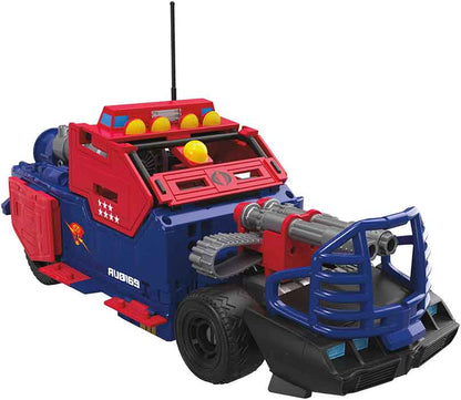 Transformers Collaborative G.I. Joe x Transformers 3.75 Inch Scale Action Figure - Soundwave Dreadnok Thunder Machine with Zartan and Zarana (Sub-Standard Packaging)
