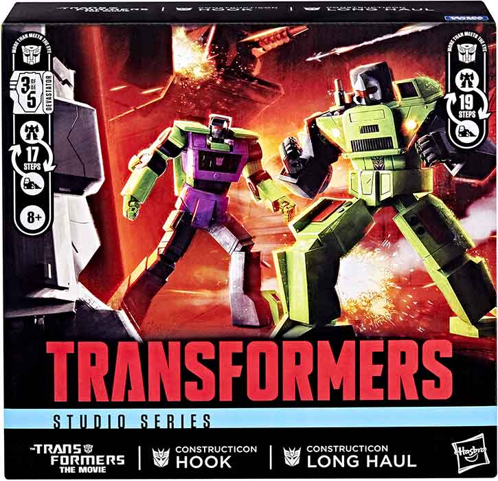 Transformers Studio Series 6.5 Inch Action Figure 2-Pack - Constructicon Hook & Long Haul