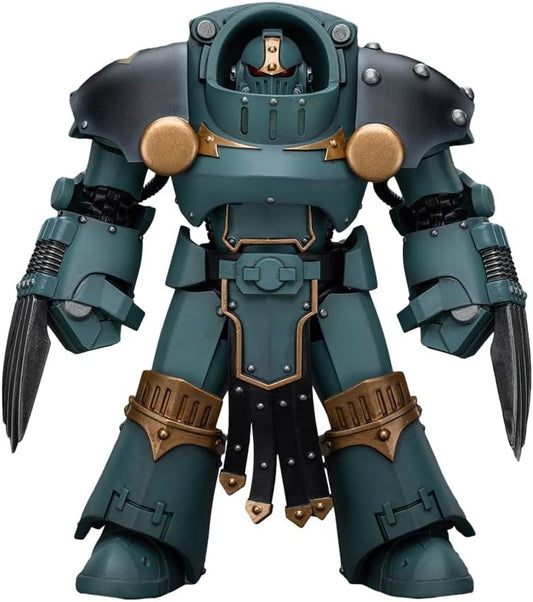 Warhammer 40000  5 Inch Action Figure 1/18 Scale  - Sons of Horus Tartaros Terminator Squad Terminator with Lightning Claws (Sub-Standard Packaging)