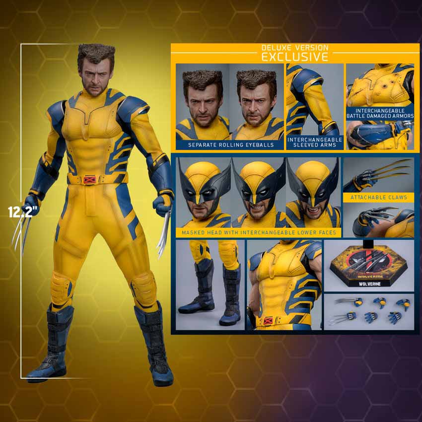 Wolverine and Deadpool 12 Inch Action Figure 1/6 Scale - Wolverine Hot Toys 913487